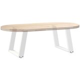  Noge za klubsko mizico v obliki črke U, 2 kosa, bele, 60 x (42-43) cm, jeklo, (22123523) | Shoptok.si
