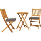 Bistro set za vrt 3 pcs Smeđa Čvrsto drvo akacije | shoptok.hr