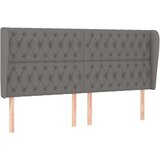  Vzglavje z ušesi temno sivo 203x23x118/128 cm blago, (20738744) | Shoptok.si