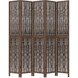  Sobna pregrada s 5 panela tamnosmeđa masivno drvo paulovnije 40 x 220 cm | Shoptok.si