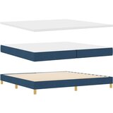  s opruga kutije s uzglavljem Plava 200 x 200 cm tkanina | shoptok.hr
