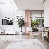 Toolight Stropna viseća svjetiljka prsten moderna LED + daljinski upravljač APP389-CP Chrome | shoptok.hr