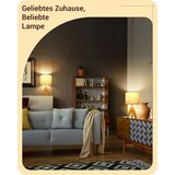 EDISHINE lesena nočna namizna svetilka z lanenin senčilom - bež odprta embalaža | Shoptok.si