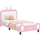  Otroški posteljni okvir z vznožjem Roza 90 x 190 cm PU, (5000104567) | Shoptok.si