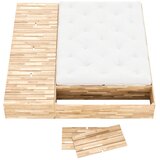Karup Design Bračni krevet od masivnog bora s prostorom za odlaganje s podnicom 160x200 cm u prirodnoj boji Basement Bed – | shoptok.hr