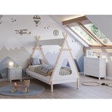 Marckeric Bijeli dječji krevet od masivnog bora u obliku kućice 90x190 cm Nora – | shoptok.hr
