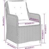  Vrtna jedilna garnitura 3-delna rjava, (20674006) | Shoptok.si