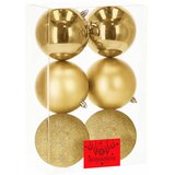  Set Božićnih kuglica 10 cm, Zlatna - 6 komada | shoptok.hr