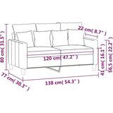  Dvosjed krem 120 cm baršunasti | shoptok.hr