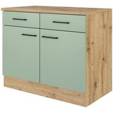 Flex-Well Kuhinjska Spodnja Omarica Cara, Zelena, Hrast | Shoptok.si