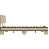  Okvir za krevet boja hrasta 140x190cm konstruirano drvo i metal | shoptok.hr