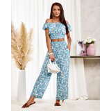 Resti Blue two-piece women's floral set | Shoptok.si