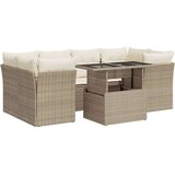 vidaXL 7-dijelni set vrtnih sofa od poliratana s jastucima bež | shoptok.hr