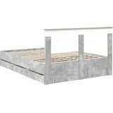  Krevetna konstrukcija s ladicama Betonski sivi 160 x 200 cm | shoptok.hr