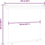 Balkonska bočna tenda 165 x 250 cm crvena | shoptok.hr