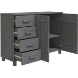 Komoda HAMAR tamnosiva 113 x 40 x 80 cm od masivne borovine | shoptok.hr