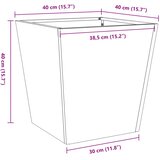  Vrtna sadilica crne 40x40x40 cm čelična | shoptok.hr