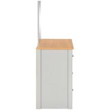  Toaletni stolić s ogledalom i stolcem sivi 104 x 45 x 131 cm | shoptok.hr