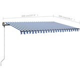  Prostostoječa ročno zložljiva tenda 400x300 cm modra/bela, (20728864) | Shoptok.si