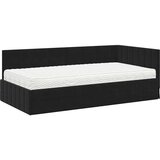  Kutni krevetni okvir s madracem 2 kom. Crna 100 x 200 cm Baršun | shoptok.hr