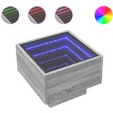 Furnova Stranska mizica z LED siva sonoma 40x40x30 cm inženirski les, (21913157) | Shoptok.si