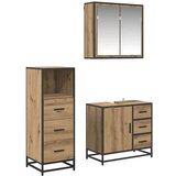 vidaXL Set namještaja za kupaonicu s ladicama 3 pcs hrast artisan | shoptok.hr