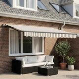  Skrovita tenda Svijetlo siva i bijela. 3,5 x 2 m tkanina | shoptok.hr