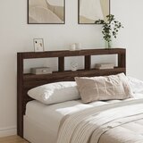 vidaXL Omarica za vzglavje postelje LED rjavi hrast 160x17x102 cm Cene
