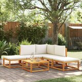 Maison Chic Seti vrtnega pohištva - Vrtna garnitura - Vrtni pohištvo set 6-delna z blazinami trden akacijev les, (21806461) | Shoptok.si