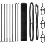 vidaXL Evropska ograja z 7 pritrjenimi stebri 1,4x10 m galvanizirano jeklo | Shoptok.si
