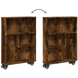 vidaXL Uska kolica za pohranu boja hrasta 48x13x68cm konstruirano drvo | shoptok.hr