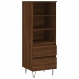 Maison Chic Visoka omara - Komoda - Predalnik Rjav hrast 40x36x110 cm inženirski les, (21721327) | Shoptok.si