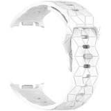 INF Združljiv s Samsung Galaxy Watch8/Watch8 Classic silikonski pašček z nogometno teksturo White, (5000079913) | Shoptok.si