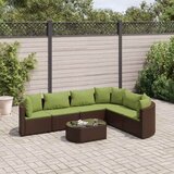  7-dijelni set vrtnih sofa od poliratana s jastucima smeđi | shoptok.hr