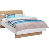 Hom`in postelja 120 cm x 200 cm , leseni material bela, barve hrasta Cene