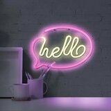  LED neonska zidna dekoracija HELLO LED/3W/3xAA USB ružičasta | Eponuda.com