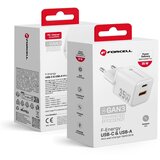 forcell f-energy mini gan III VT-35C kućni punjač 1 x type c + 1 x usb a. pd QC4.0 35W bela | ePonuda.com