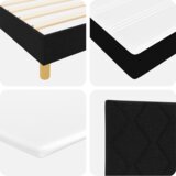  Postelja z vzmetnico z vzmetnico Črna 200 x 80 cm Poliester, (5000123962) | Shoptok.si