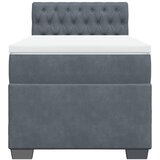  box spring s madracem tamnosivi za 1 osobu baršunasti | shoptok.hr