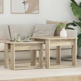  Set stolića za kavu 2 pcs Sonoma hrast Konstruirano drvo | Eponuda.ba