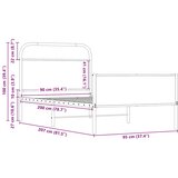  Okvir kreveta bez madraca boja hrasta sonome 90 x 200 cm drveni | shoptok.hr
