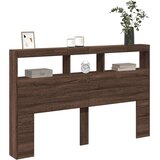 Ormarić za uzglavlje LED boja smeđeg hrasta 160x17x102 cm | Eponuda.com