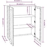  Gornji element za komodu HAMAR bijeli 85x35x100 cm od borovine - Bijela 1 | shoptok.hr