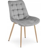  BERA stolica - svijetlosivi baršun / noge od hrasta x 1 | shoptok.hr
