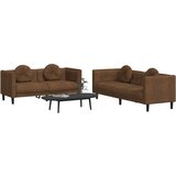  2-dijelni set sofa s jastucima smeđi baršunasti | shoptok.hr