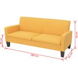  Kauč trosjed 180x65x76 cm žuti | Eponuda.com