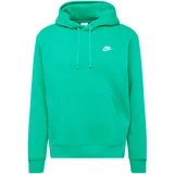Nike Sportswear Sweater majica 'Club Fleece' zelena / bijela