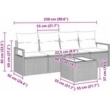  Set sofe 5 pcs Crna i Krema poliratan | shoptok.hr