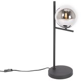 QAZQA Art Deco namizna svetilka črna in dimljeno steklo - Flore | Shoptok.si