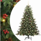 vidaXL Umjetno božićno drvce Zelena 210 cm PVC i Metal i Plastika | shoptok.hr